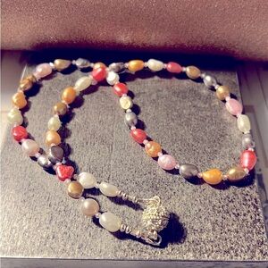 Natural Freshwater Colored Pearls Choker 17”